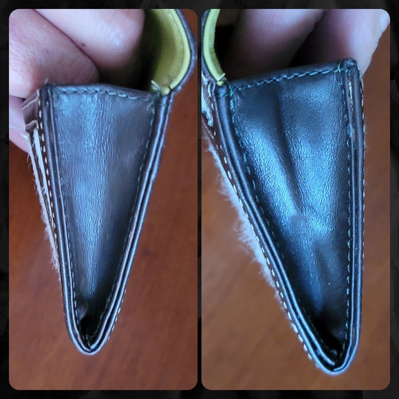 Coach Zebra Stripe Calf Hair Brown White Leather Cardholder Snap Wallet Y2K - Picture 8 of 16